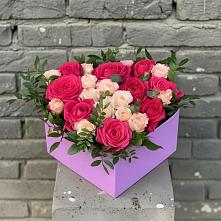 Цветочная композиция из Розы в коробке в Уинское