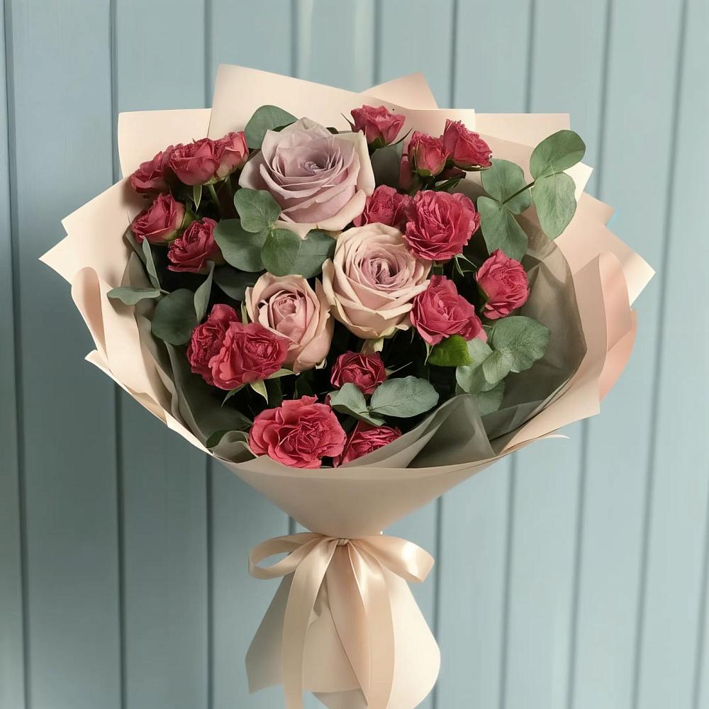 Букет цветов из: Гвоздики и Розы в Уинское