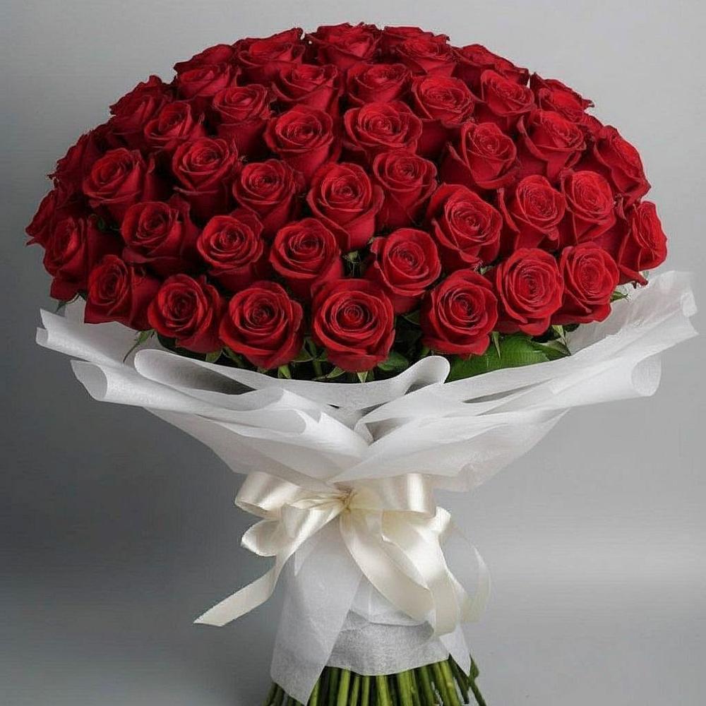 Букет 101 Красная роза Блэк Мэджик в Уинское