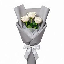 Букет 3 белые розы #REPLACE_PRED# Уинское