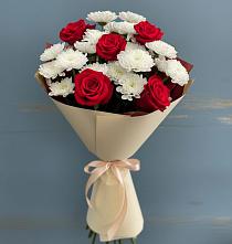 Букет цветов из:  Розы и Хризантемы в Уинское