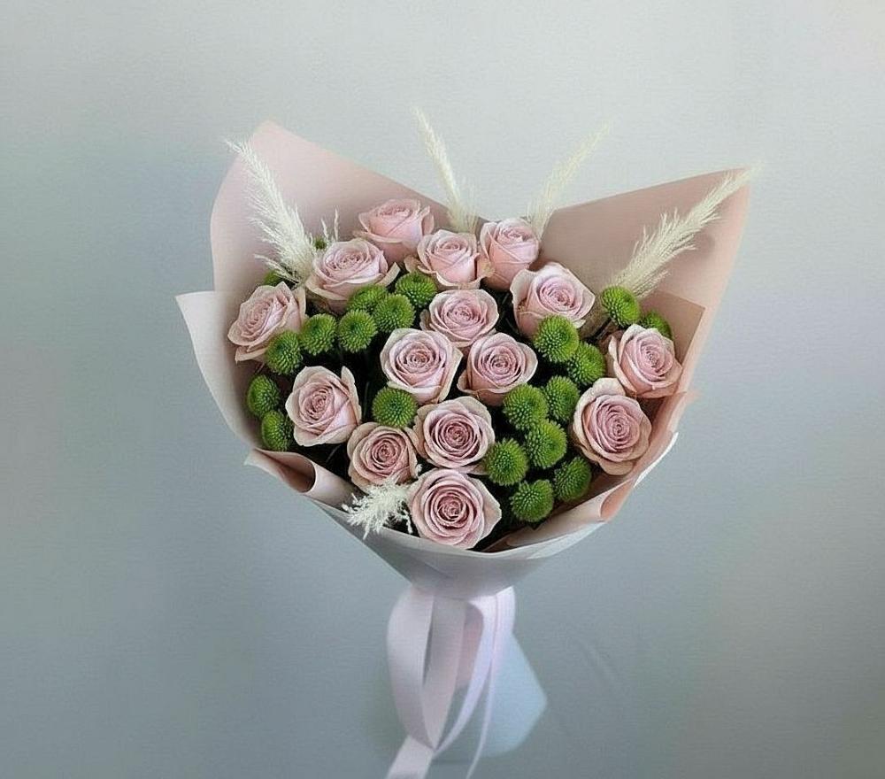 Букет цветов из: Розы и Хризантемы в Уинское