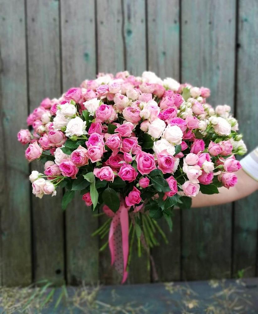 Букет Розовые кустовые розы Натали и Лав Лидия в Уинское