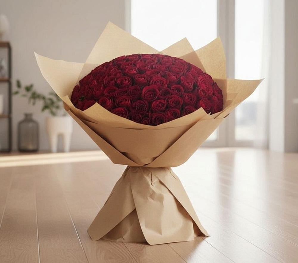 Букет 101 Красная роза в Уинское