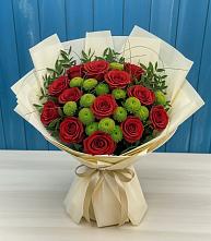 Букет цветов из:  Розы и Хризантемы в Уинское