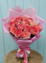 Букет 15 Розовых роз Равель в Уинское